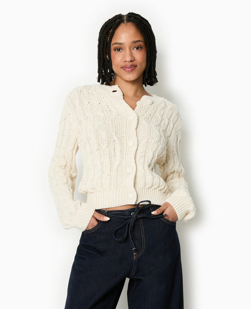 Gilet en maille torsadée - PIMKIE - 1