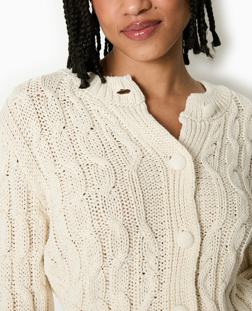 Gilet en maille torsadée - PIMKIE - 3