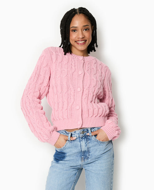 Gilet en maille torsadée - PIMKIE - 1