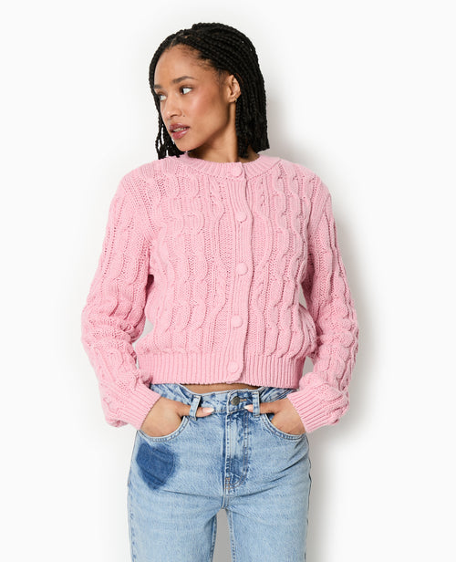 Gilet en maille torsadée - PIMKIE - 5