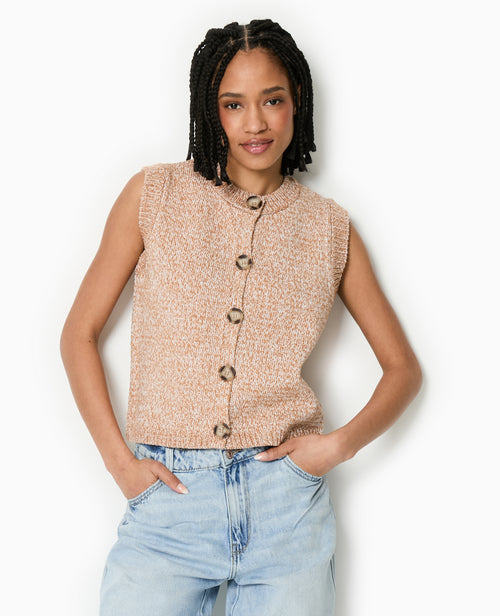 Gilet sans manches en maille moulinée - PIMKIE - 1