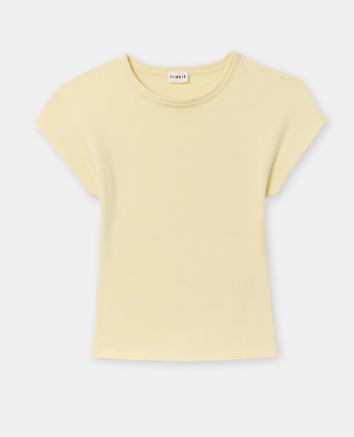 T-shirt ajusté col rond et manches raccourcies - PIMKIE - 4