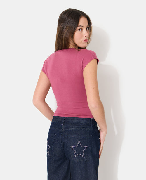 T-shirt ajusté manches raccourcies - PIMKIE - 6