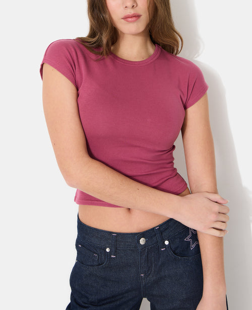 T-shirt ajusté manches raccourcies - PIMKIE - 7