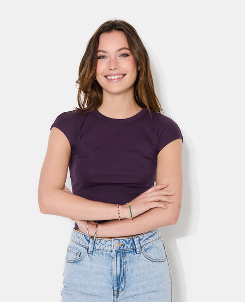 T-shirt ajusté manches raccourcies - PIMKIE - 5