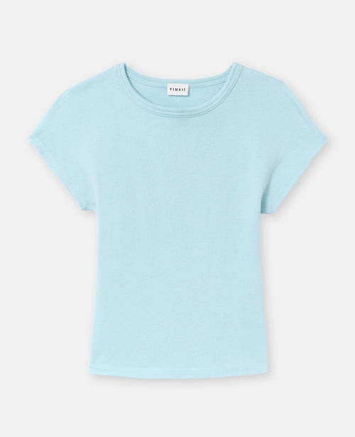 T-shirt ajusté col rond et manches raccourcies - PIMKIE - 4