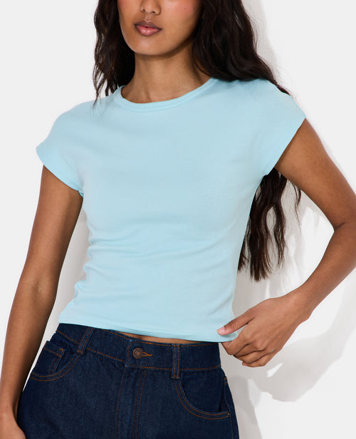 T-shirt ajusté col rond et manches raccourcies - PIMKIE - 5