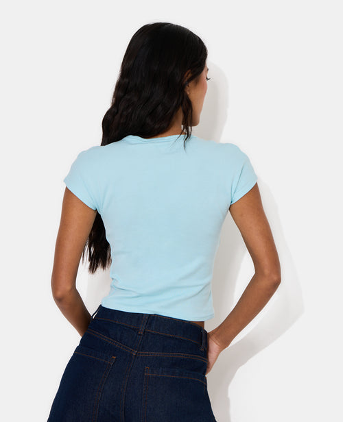 T-shirt ajusté col rond et manches raccourcies - PIMKIE - 6