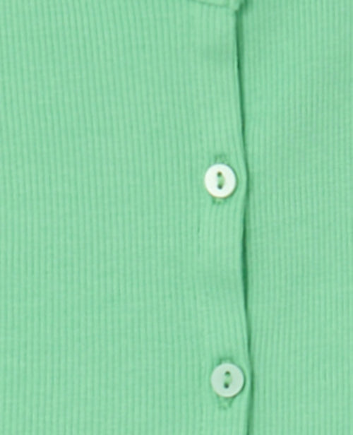 T-shirt court boutonné en maille côtelée - PIMKIE - 8