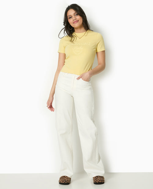 T-shirt court avec broderie ton sur ton - PIMKIE - 2