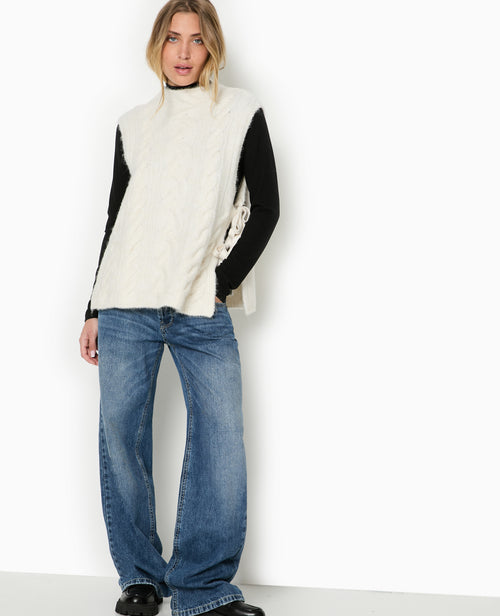 Pull sans manches avec nouettes sur les côtés - PIMKIE - 1