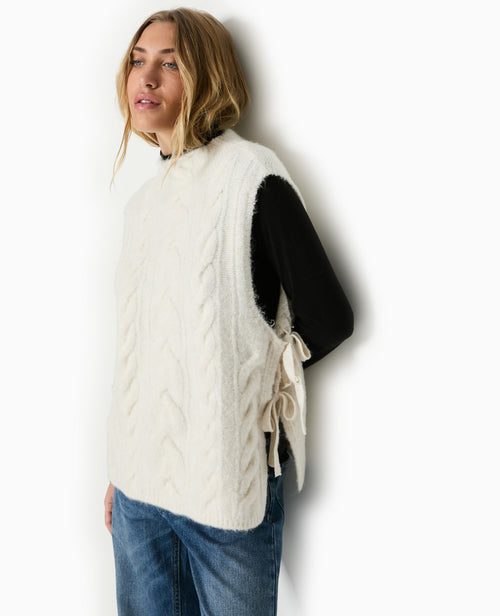 Pull sans manches avec nouettes sur les côtés - PIMKIE - 2