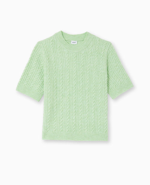Pull manches courtes maille torsadée - PIMKIE - 4