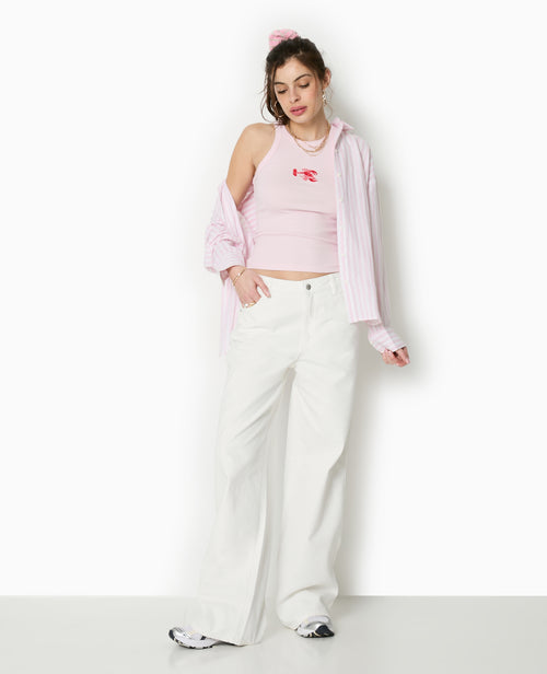 Débardeur en maille côtelée avec broderie - PIMKIE - 2