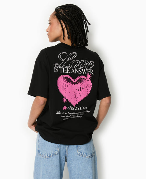 T-shirt oversize avec print poitrine et dos - PIMKIE - 1