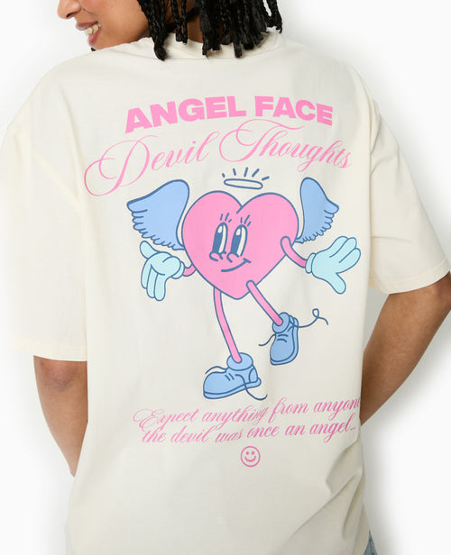 T-shirt oversize avec print poitrine et dos - PIMKIE - 1