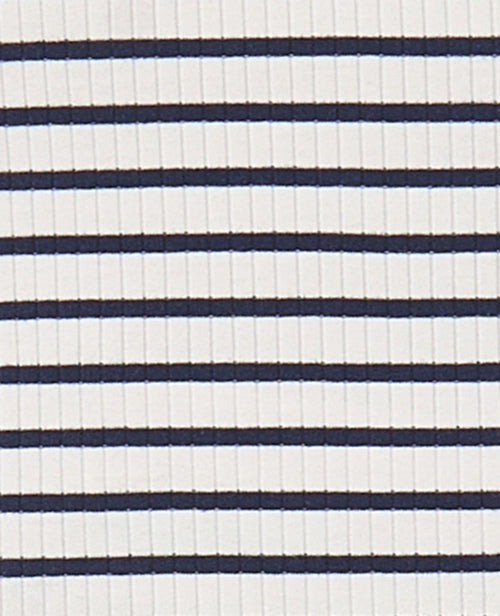 Top court dos-nu en maille côtelée rayée - PIMKIE - 8