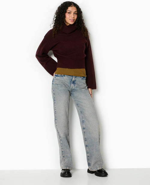 Pull col boule avec manches larges - PIMKIE - 5