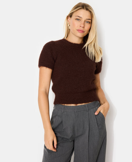 Pull manches courtes en maille douce - PIMKIE - 1