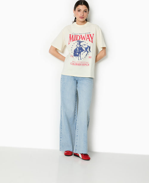 T-shirt oversize avec print devant - PIMKIE - 1