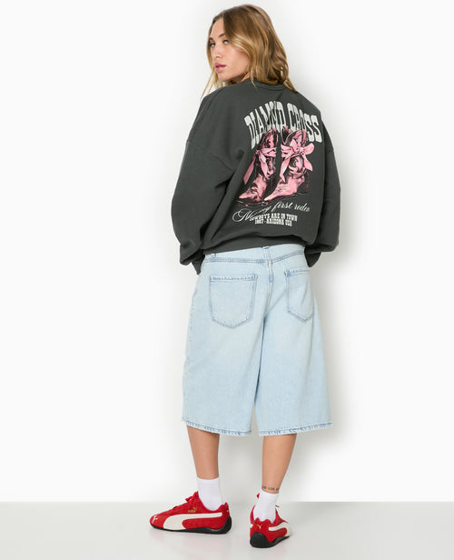 Sweat col rond avec print poitrine et dos - PIMKIE - 1