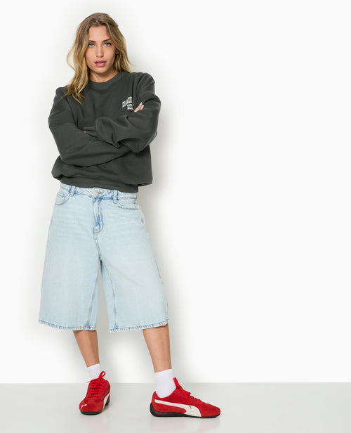 Sweat col rond avec print poitrine et dos - PIMKIE - 1