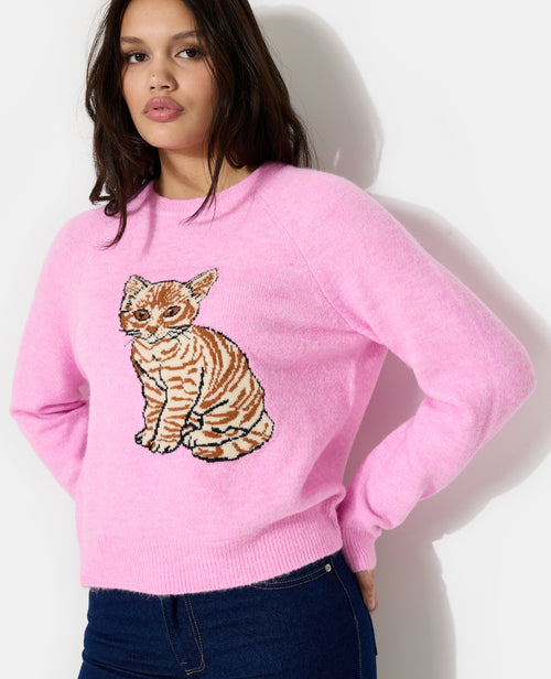Pull en maille avec chaton - PIMKIE - 2