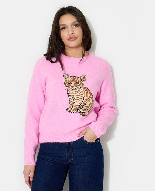 Pull en maille avec chaton - PIMKIE - 5