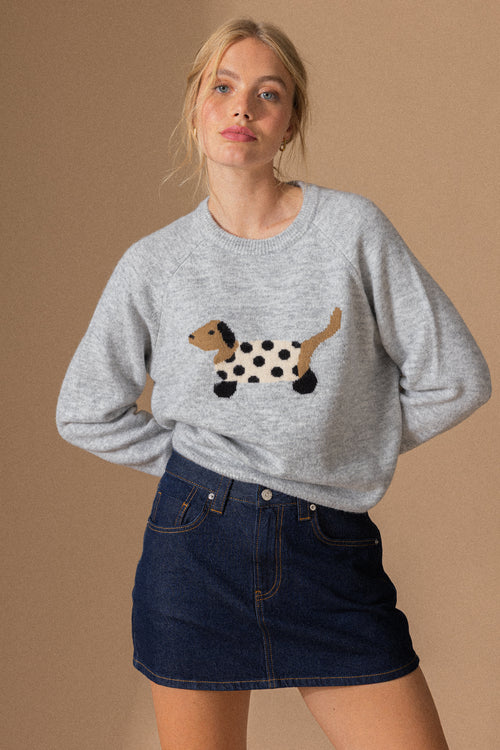Pull en maille avec chien - PIMKIE - 1