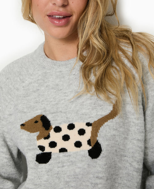 Pull en maille avec chien - PIMKIE - 3