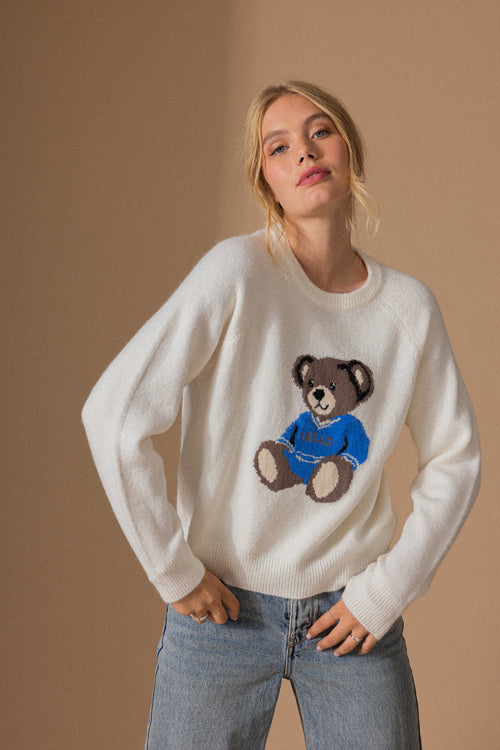 Pull en maille avec nounours - PIMKIE - 1