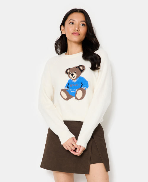 Pull en maille avec nounours - PIMKIE - 1