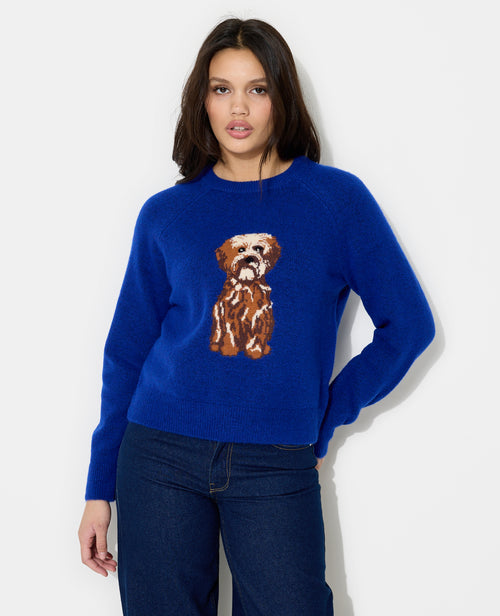 Pull en maille avec chien - PIMKIE - 1