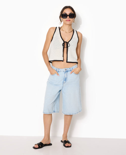 Gilet sans manches en crochet avec nouette - PIMKIE - 3