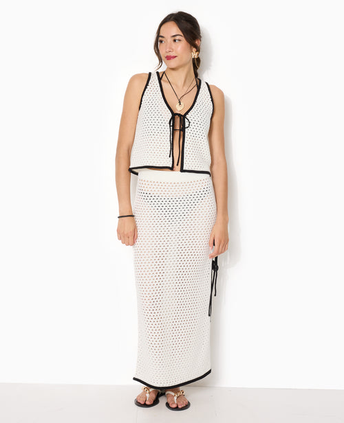 Gilet sans manches en crochet avec nouette - PIMKIE - 7