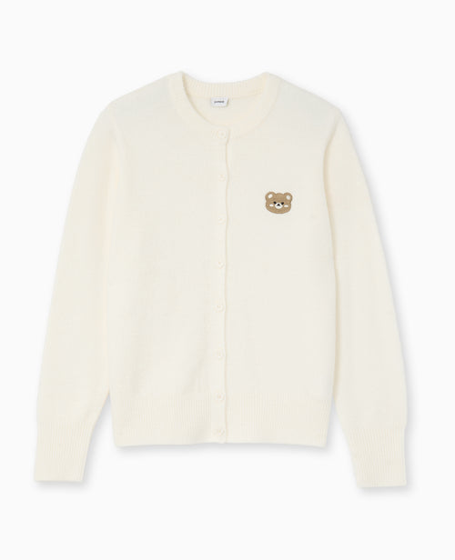 Gilet col rond avec broderie ourson - PIMKIE - 4