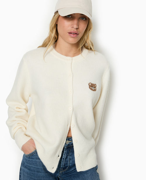 Gilet col rond avec broderie ourson - PIMKIE - 5