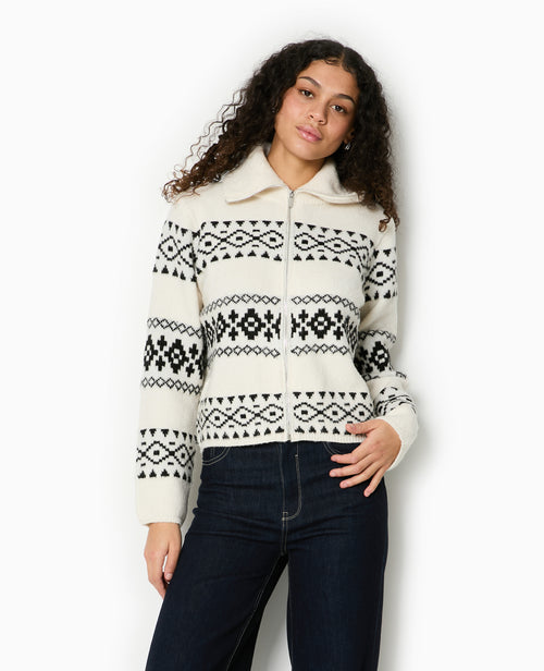 Gilet zippé motif jacquard - PIMKIE - 5