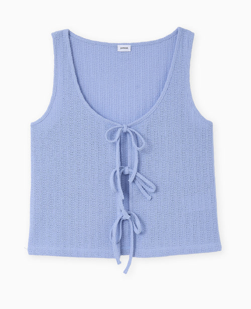 Débardeur en maille fantaisie avec nouettes - PIMKIE - 4