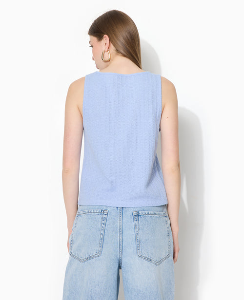 Débardeur en maille fantaisie avec nouettes - PIMKIE - 6