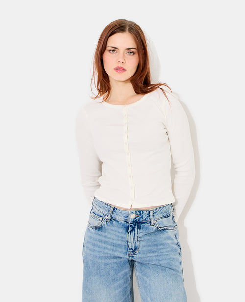 T-shirt gilet en maille côtelée - PIMKIE - 1