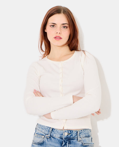 T-shirt gilet en maille côtelée - PIMKIE - 5