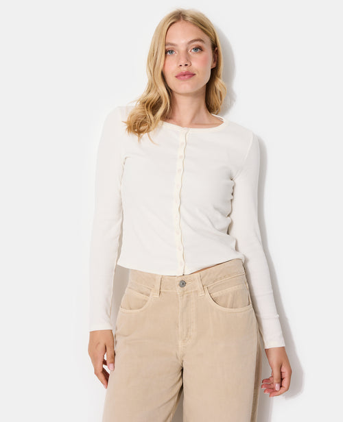 T-shirt gilet en maille côtelée - PIMKIE - 1