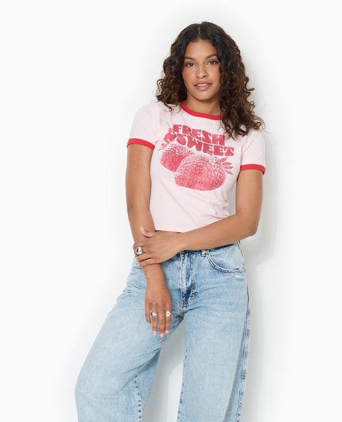 T-shirt ajusté avec bords contrastés - PIMKIE - 1