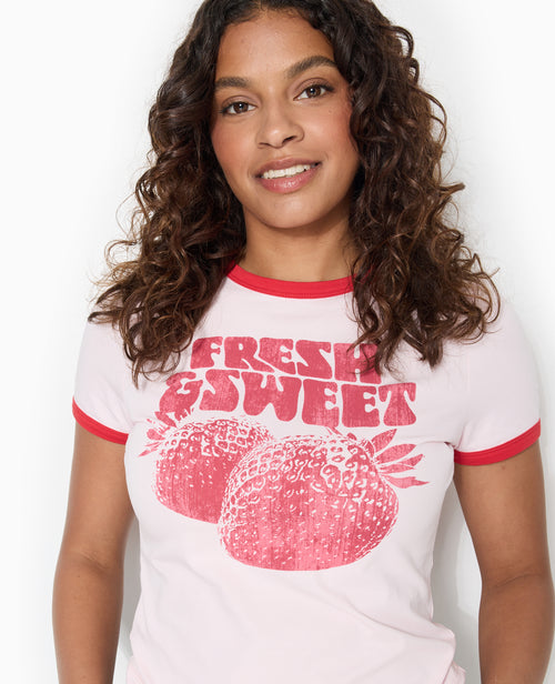 T-shirt ajusté avec bords contrastés - PIMKIE - 1