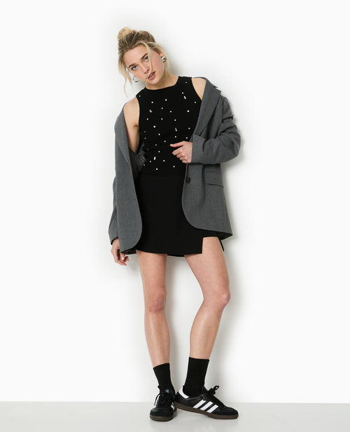 Top sans manches en maille avec strass - PIMKIE - 2