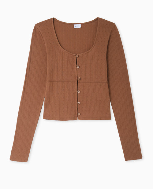 Top cardigan en maille fantaisie - PIMKIE - 4