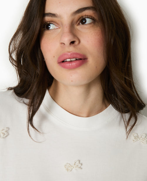 T-shirt ample avec nœuds en perles - PIMKIE - 7