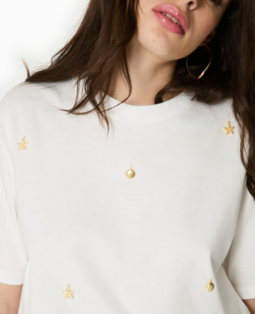 T-shirt ample avec coquillages en métal - PIMKIE - 2