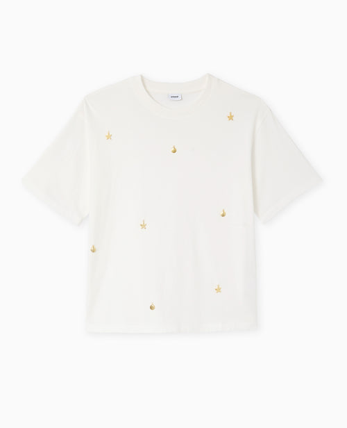 T-shirt ample avec coquillages en métal - PIMKIE - 4